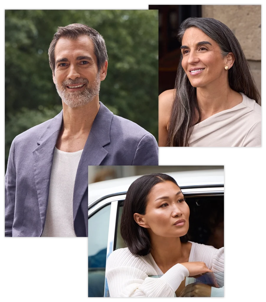 Diverse set of people with healthy-looking skin.