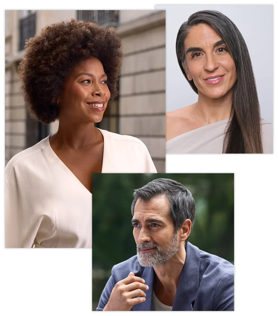 Diverse set of people showing healthy-looking skin.
